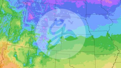 A zoomed in map of the United States with colors representing USDA zones